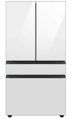 Samsung Bespoke 4-Door French Door Refrigerator (29 cu. ft.) with Beverage Center™ in White Glass