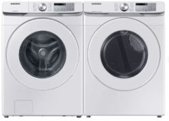 Samsung 5.1 cu. ft. Extra-Large Capacity Smart Front Load Washer & 7.5 Cu. Ft. Smart Electric Dryer with Sensor Dry in White