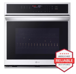 LG 4.7 cu. ft. Smart Single Electric Wall Oven with Fan Convection, Air Fry in PrintProof in Stainless Steel