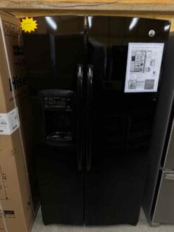 GE 25 cu. ft. Side by Side Refrigerator - Gloss Black