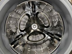 Alternative view of LG 5.0 cu. ft. Front Load Washer with TurboWash 360 and 7.4 cu. ft. Electric Dryer with TurboSteam and Built-In Intelligence -Black Steel