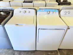 GE® 3.8 cu. ft. Capacity Washer with Stainless Steel Basket & 7.2 cu. ft. Capacity aluminized alloy drum Electric Dryer Set