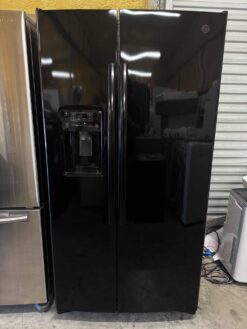 GE 25 cu. ft. Side by Side Refrigerator - Gloss Black