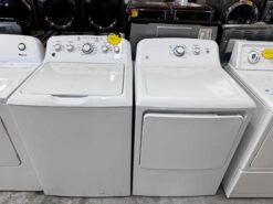 GE® ENERGY STAR® 4.4 cu. ft. stainless steel capacity washer & 7.2 cu. ft. Capacity aluminized alloy drum Electric Dryer Set
