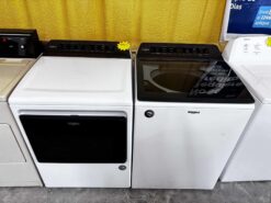 Whirlpool 4.8 cu. ft. Smart Top Load Washer & 7.4 cu. ft. Top Load Electric Dryer with Advanced Moisture Sensing in White (SET)