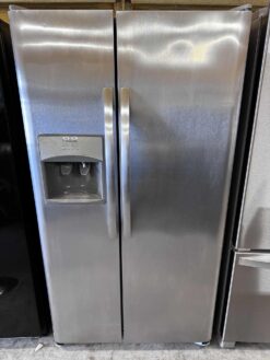 Frigidaire 36 Inch Side-by-Side Refrigerator with 25.5 Cu. Ft. Capacity, PureSource® Filtration, Ready-Select® Controls, Filter Alert, Control Lock, Adjustable Store-More™ Shelves, Store-More™ Gallon Bins, Store-More™ Drawers, and Deli Drawer -Stainless Steel