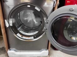 Alternative view of LG - 7.4 Cu. Ft. Smart Electric Dryer with Steam and Sensor Dry - Graphite Steel