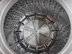 Alternative view of Samsung 5.0 cu. ft. Top Load Washer with Super Speed & 7.4 cu. ft. Electric Dryer with Steam Sanitize+ in White