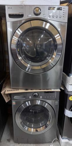 LG 4 cu. ft. 7.2 cu. ft. Gas Dryer HE SET - Graphite Steel